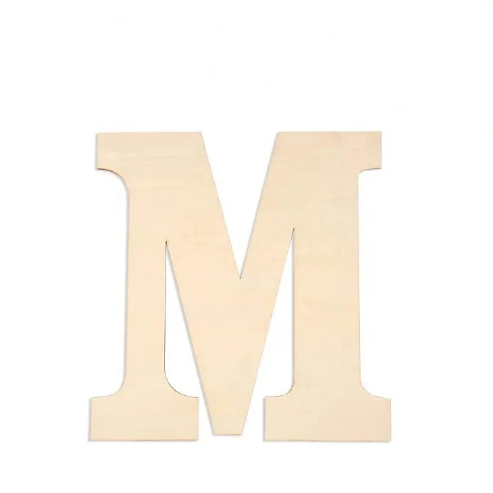 Custom Decorative Wooden Craft Laser Cut Wooden Alphabet Letters Cutout Wood Words Plaque Sign