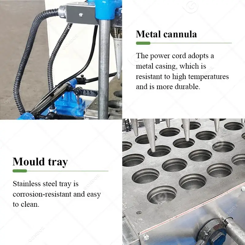 Biscuit Waffle Wafer Cone Mold Semi Automatic/Manual Commercial Ice Cream Make Maker Machine Price for Sale