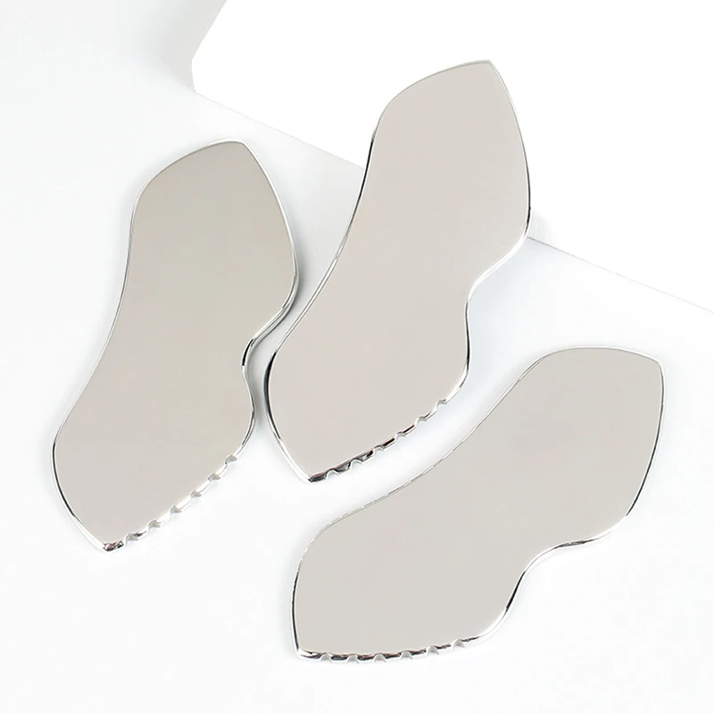 Custom Facial Guasha Board Comb Metal Therapy Body Scraping Massager 304 Stainless Steel Face Gua Sha Tools