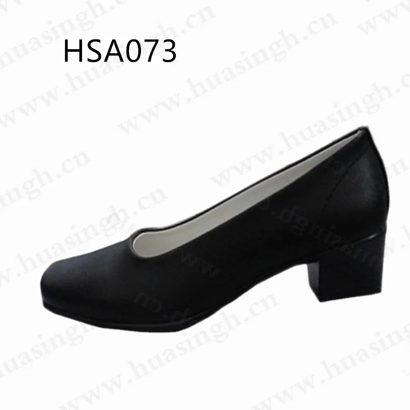 WCY,airport flight attendant comfortable work shoes full grain leather low heel female officer shoes HSA130