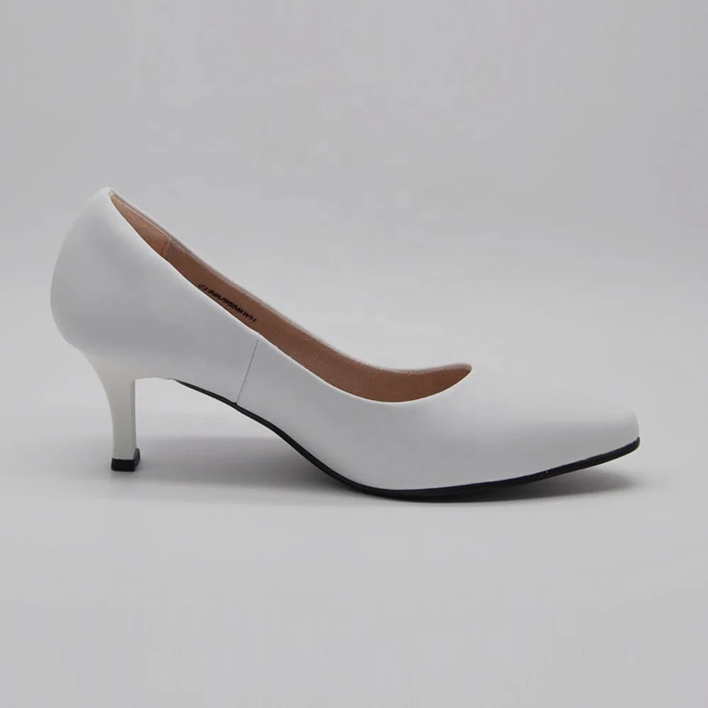 Nurse Shoes/dress Shoes in White for Women Dress High Heeled Shoes Rubber SU955MWH Elegant SOFIT Thailand . Microfiber TH;9