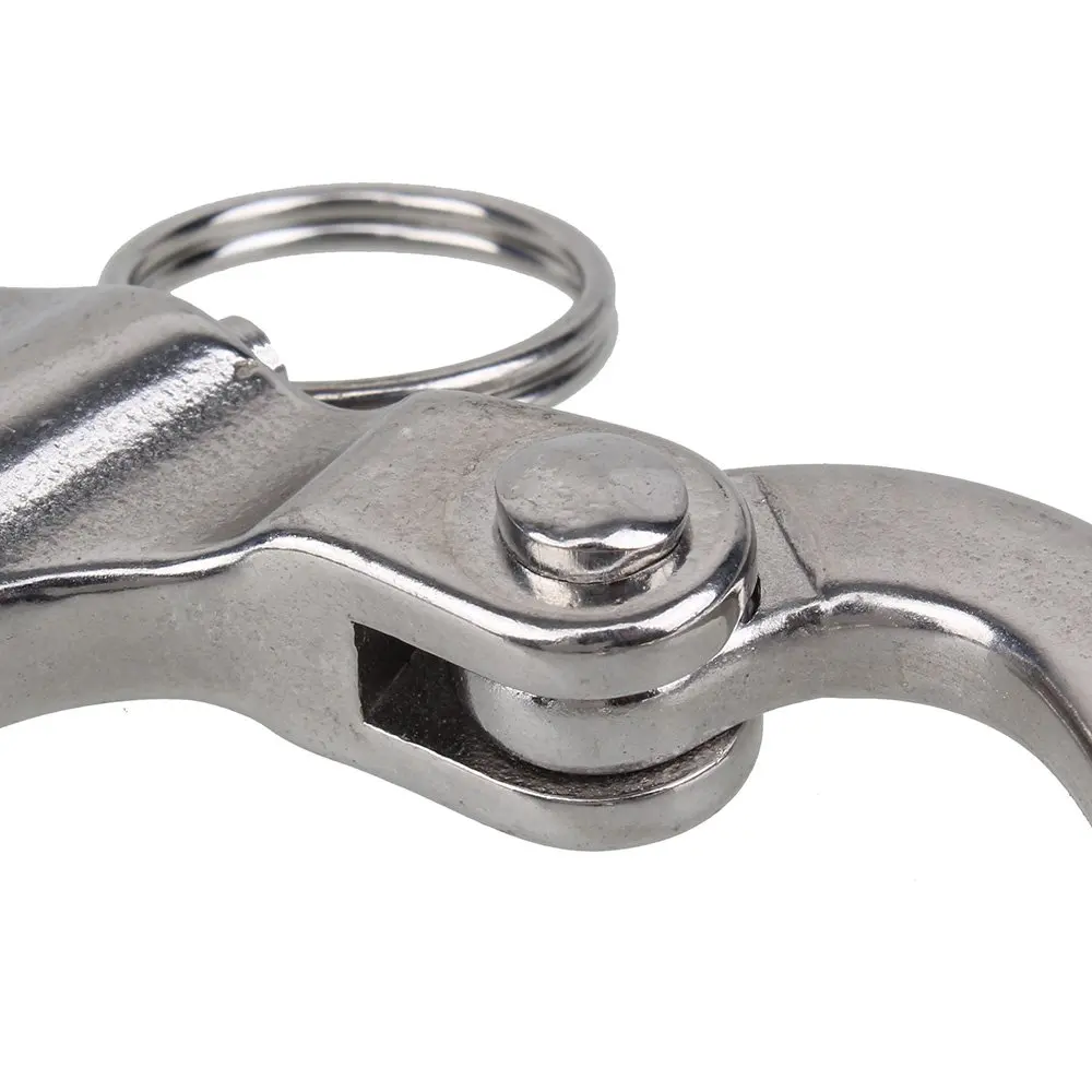 Marine Hardware Stainless Steel 316 Quick Release Swivel Rotary Rotating Sailing Rigging Spring Eye Snap Hook Shackle