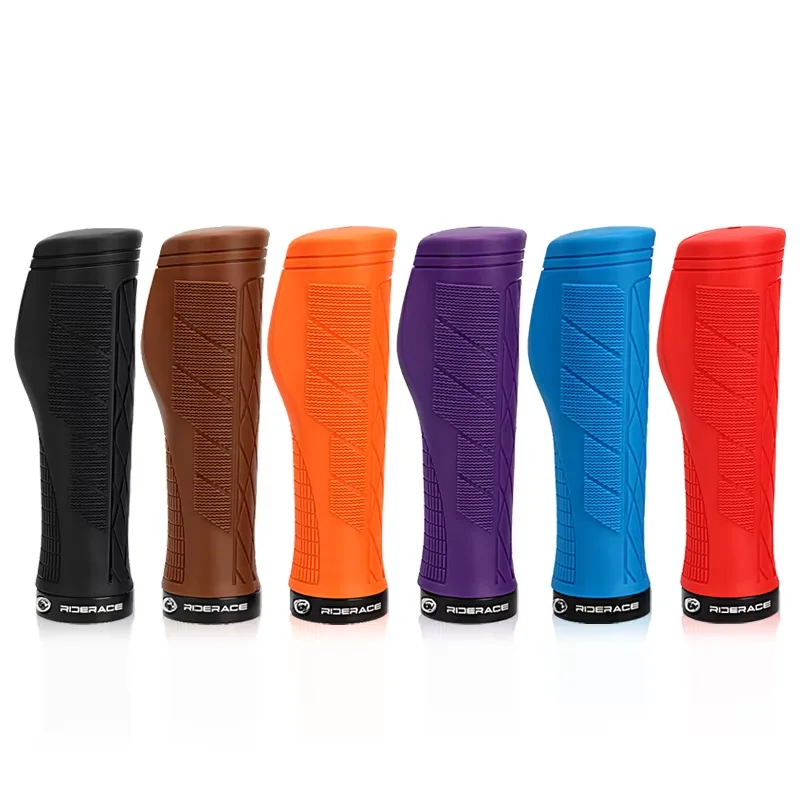 RIDERACE Mountain Bike Grip Tpr Rubber Comfortable Ergonomic Bicycle mtb Grips Lockable Anti-Skid Shockproof Cycling Accessories