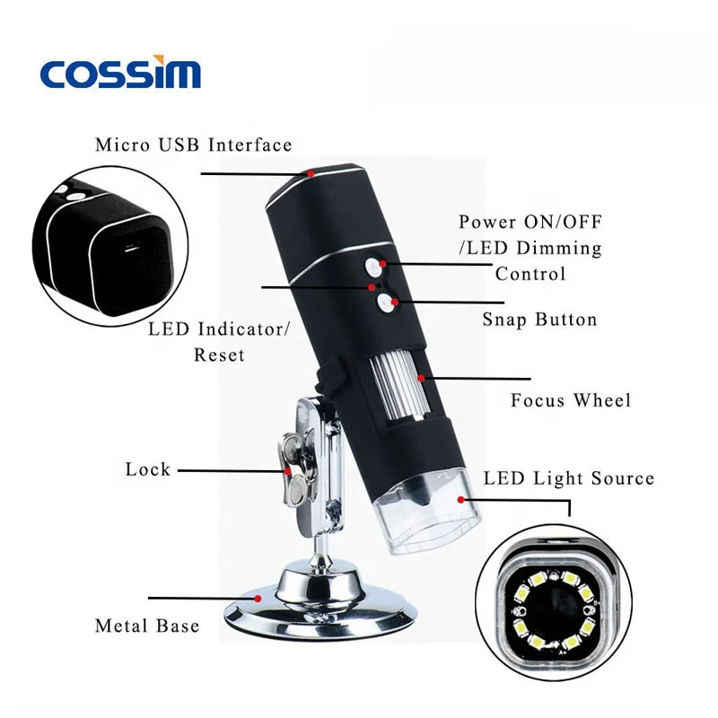 China Wholesale 50X-1000X Digital Microscope Wifi Portable USB Digital Microscope for iOS/ Android
