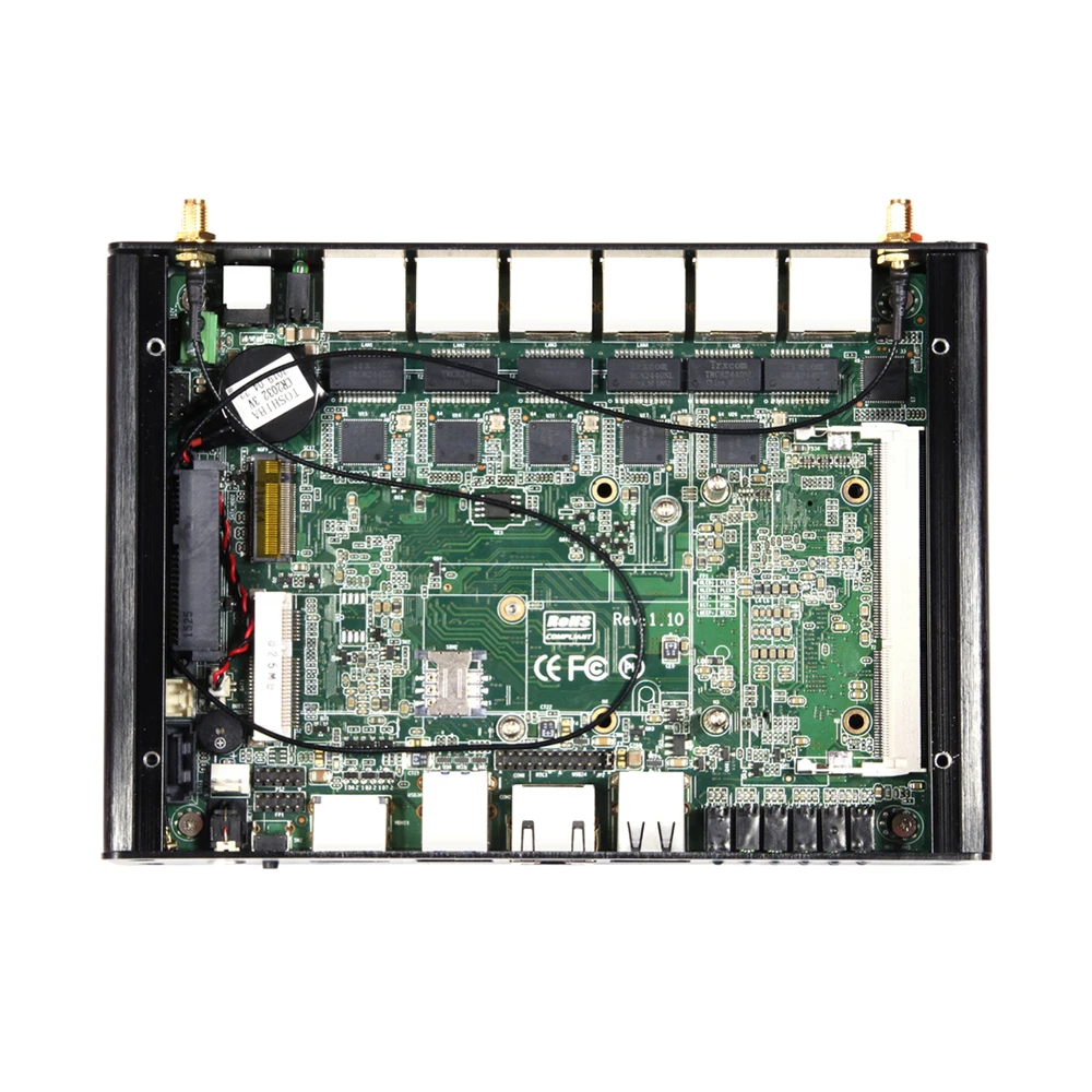 Firewall Mini PC In-tel i3 5010U 4010U M.2 SSD 4G Modul Computer Router Pfense Industrial PC Support AES-NI 6 Gigabit Lan