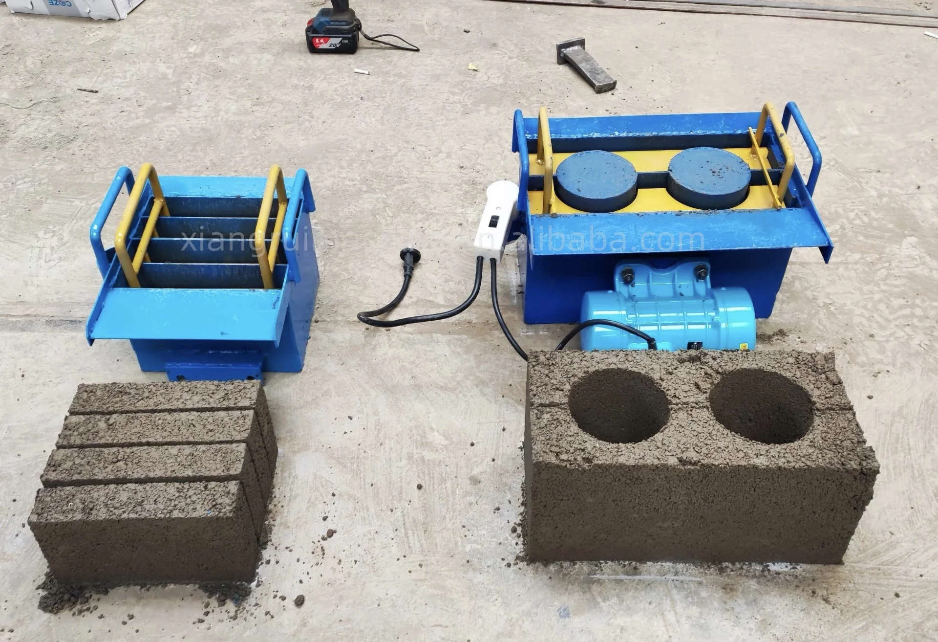 Kenya wire cutting interlocking cement concrete paving brick making machine manual convenient solid brick making machine