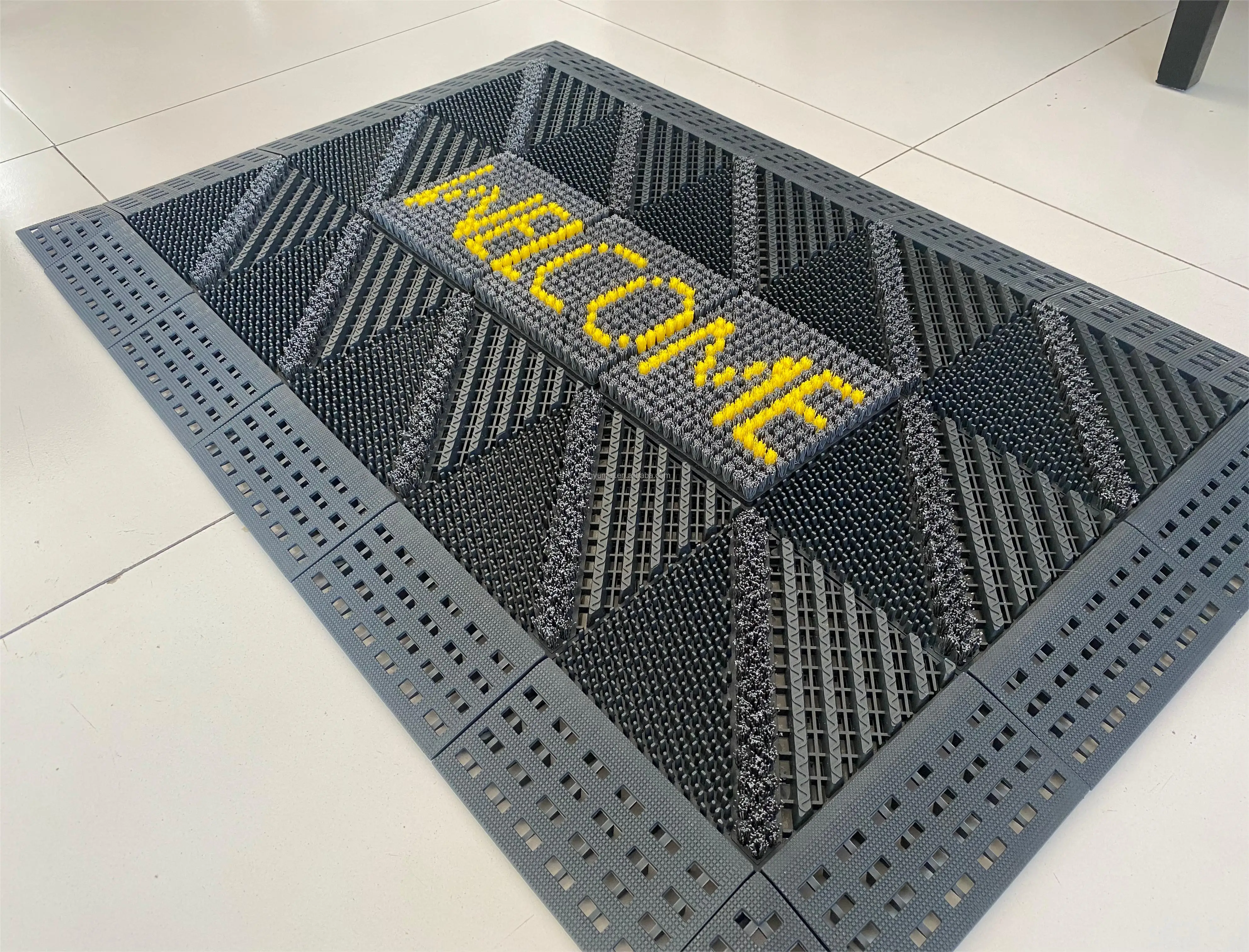 Entry Outdoor Door Mat Dust Removal Scraping Non Slip Mats Nylon Brush  for welcome mat
