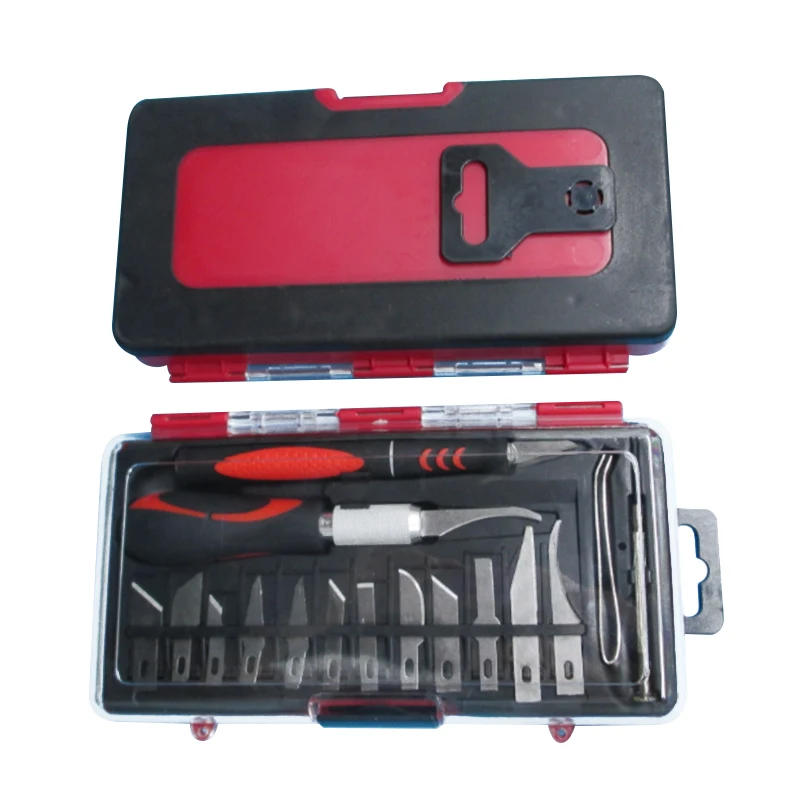 China Manufacture Best seller 16pcs Precision Knife Set suitable for Art Modeling Sculpture precision hobby craft knife set