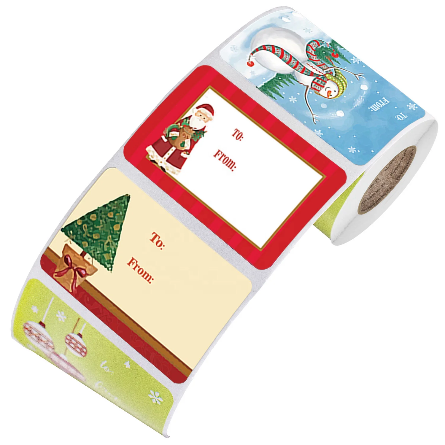 Wholesale Merry Christmas label sticker Christmas gift decoration sticker roll Christmas gift sealing sticker