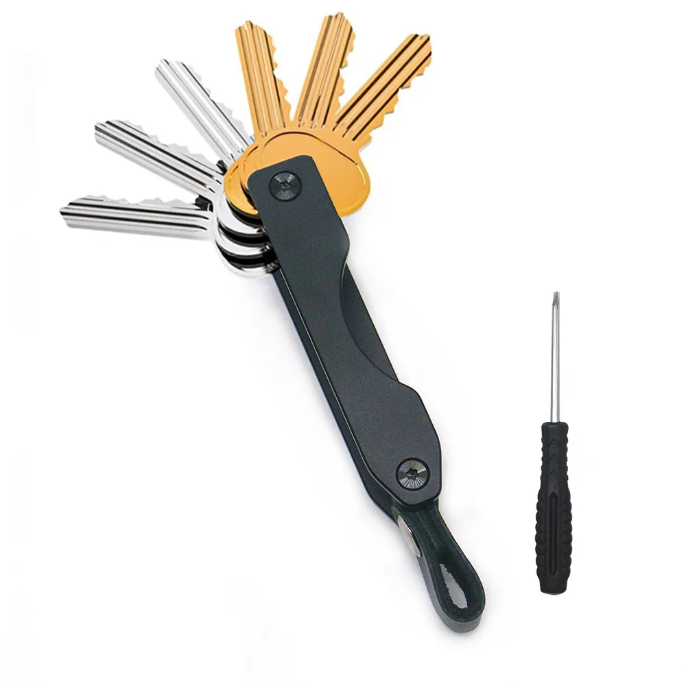 Мужской компактный металлический держатель для ключей