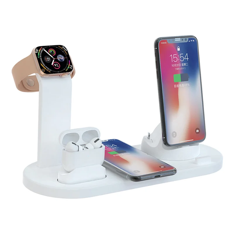 Qi 3 in 1 Fast Wireless Charger Charging Stand Mobile Phone Holder Smart Watch Wireless Charing Case For iphone 12