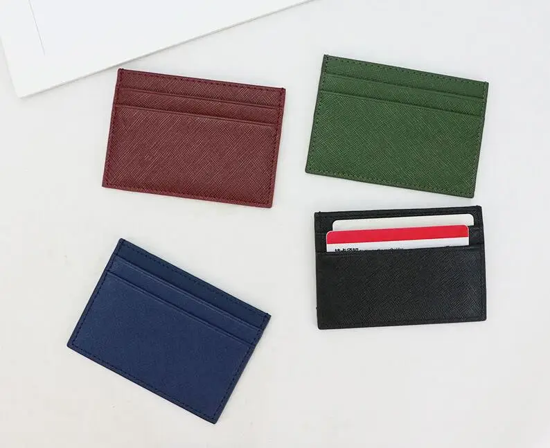Небольшой минимальный заказ товары в наличии держатель для карт из натуральной кожи индивидуальный чехол кредитных оптовая продажа