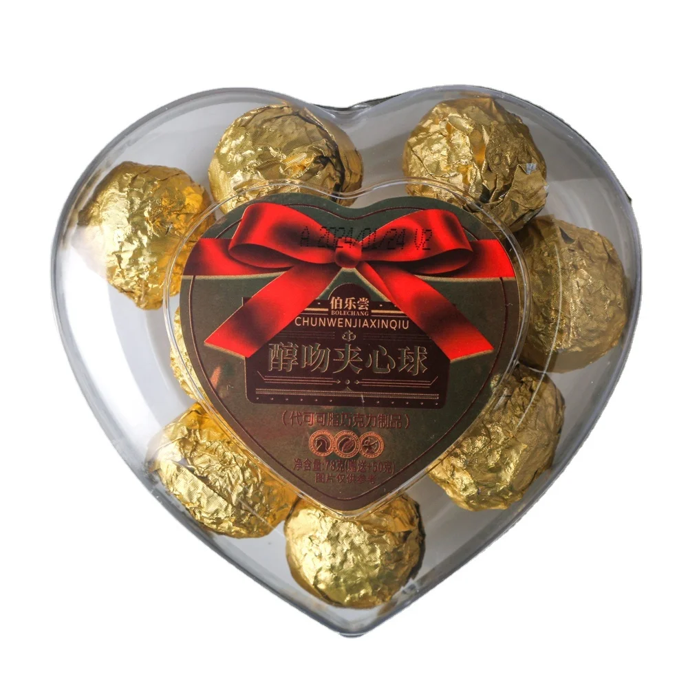 Wholesale Candy Sweet Cocoa Beans Valentine Choco Easter Vegan Bulk Heart Shaped Organic Snacks Chocolate Balls