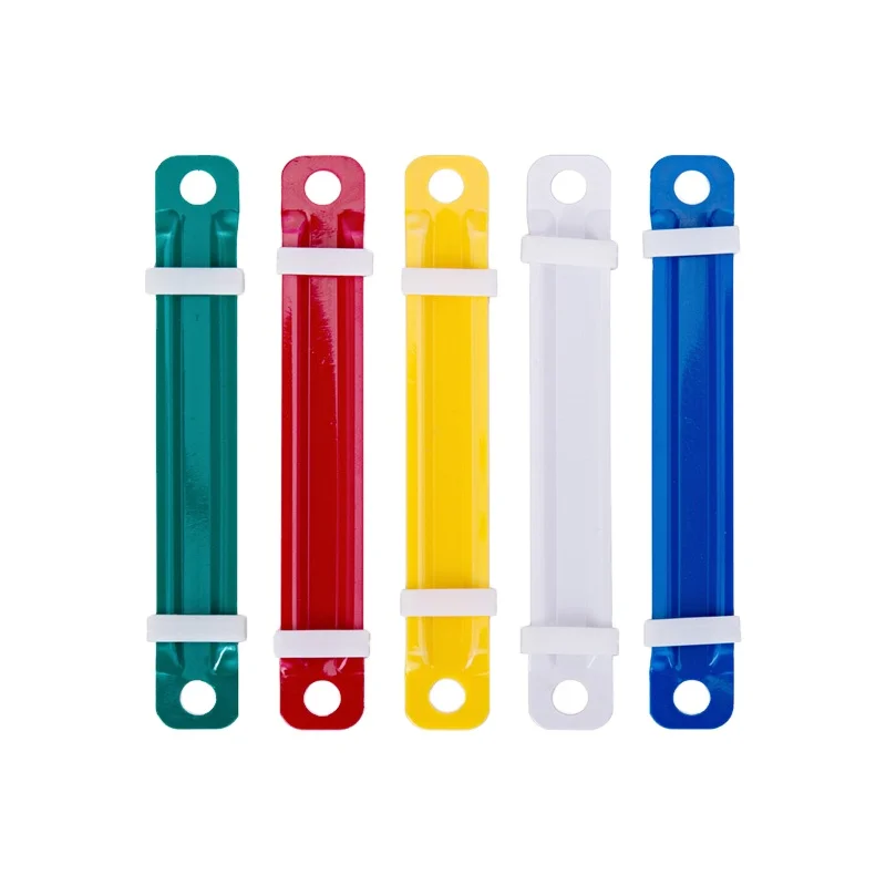 Binder buckle plastic binding clip strip color plastic two-hole binder fastener