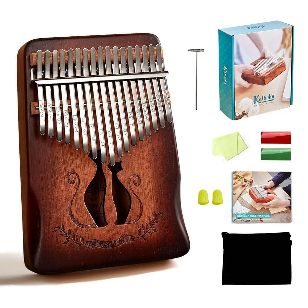 no buzz sounds 17 keys one organic structure coconut kalimba diy kit strumenti musicali professional