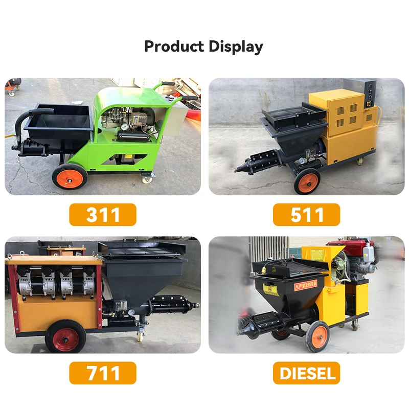 Efficient Wall Mortar Spraying Machine Automatic Mixing Integrated Mortar Spraying Machine Electric Mortar Spray Machines