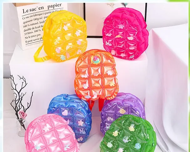 Factory custom PVC inflatable plastic Inflatable Backpack Candy packets for Party Wedding Gifts Souvenirs