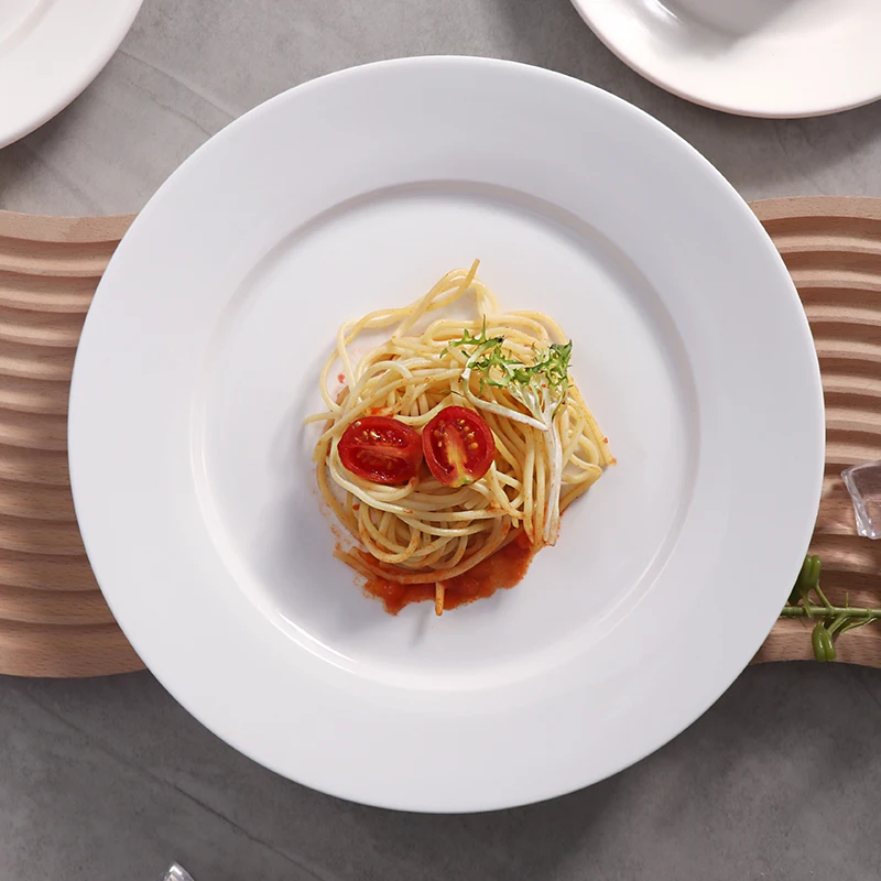 Top Quality Low Price Porcelain Dinner Plate Catering Dish Buffet Plate Custom Ceramic Party Appetizer Plates