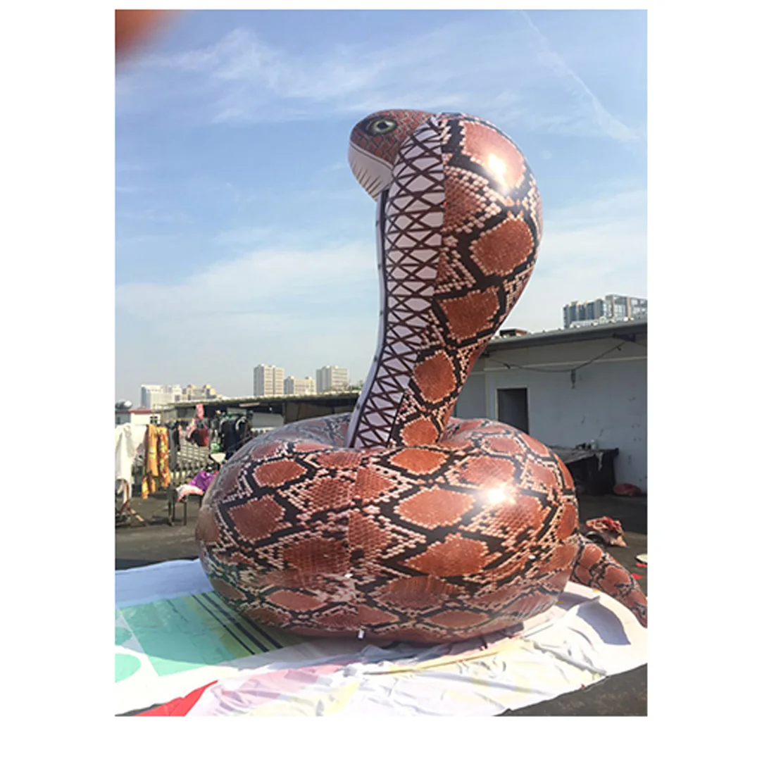 BOYI custom big Oxford inflatable snake animal, giant inflatable cobra for advertising