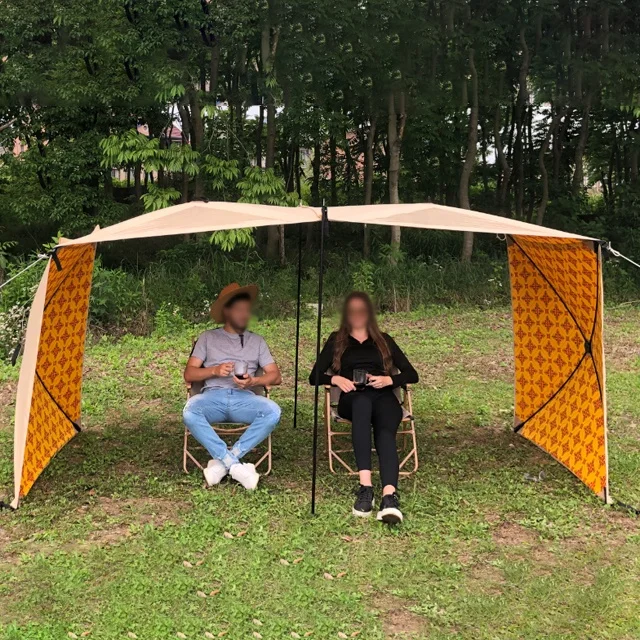 Outdoor Camping Beach Garden Pop Up Windshield Shelter Windbreak Wind Breaks Wall Qatar Arab Net Red Print Sun Protection