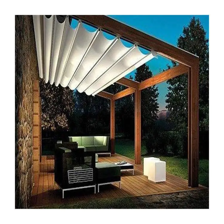 Fully Automatic Terrace Roof Retractable Sliding And Folding Waterproof Aluminum Pergola Outdoor