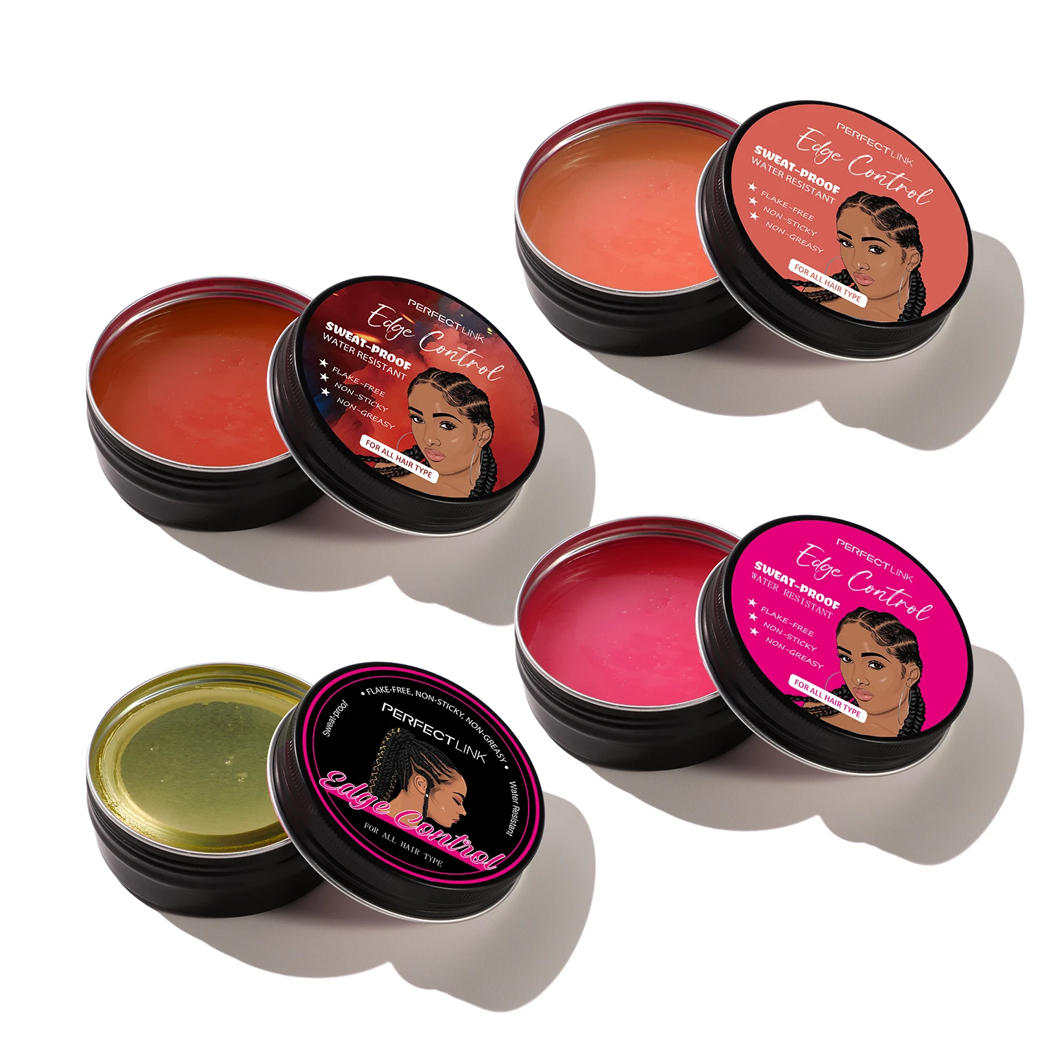 OEM ODM Pineapple Lemon fruit Scent Edge Control Styling Braiding gel Water Based No Residue anti flyaway 100g extreme hold