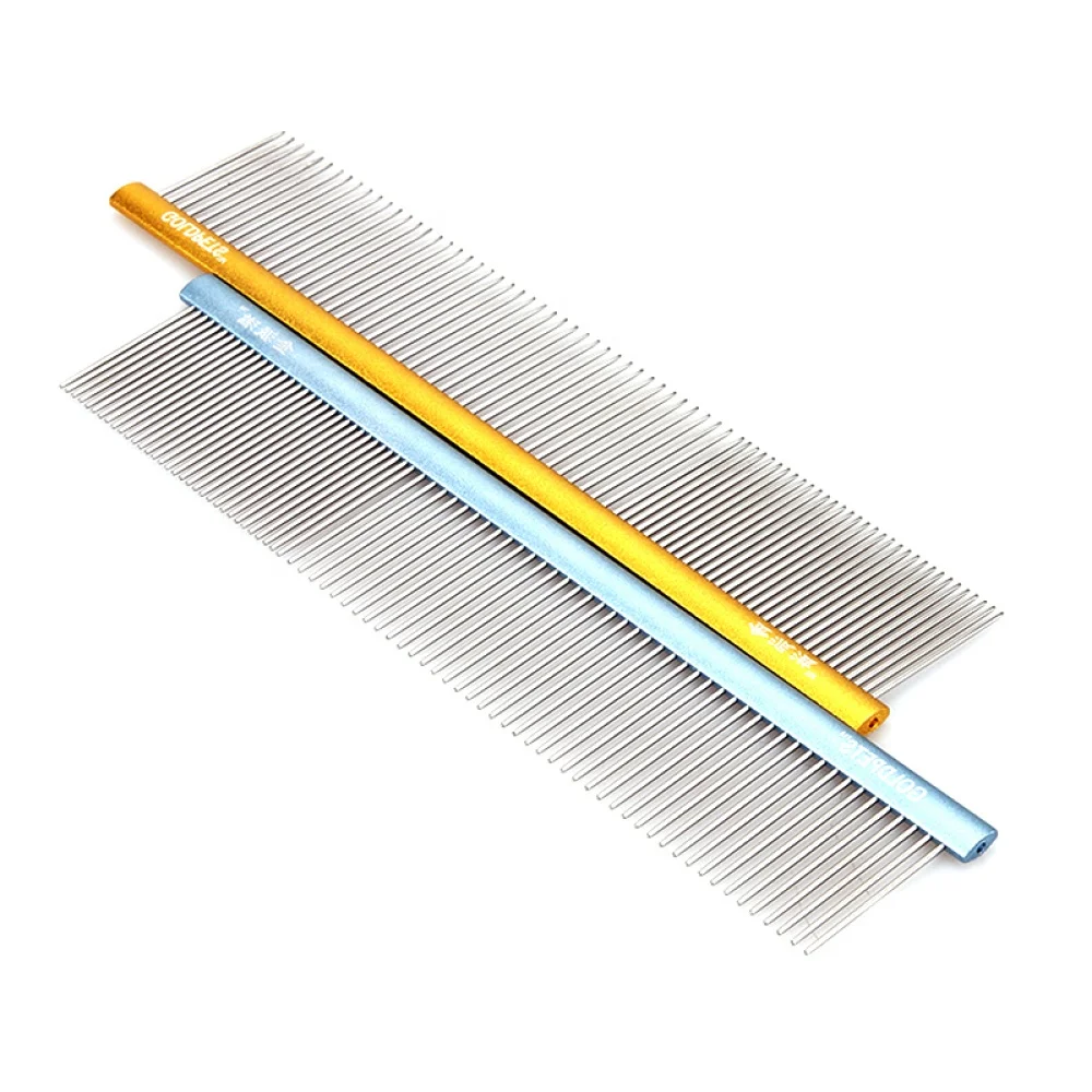  Lorenzo OEM Pettine Per Cani 42g M-45x190MM Sisir Kucing Mini Metal Groomer Combs Red Pet Hair Remover Matting Dog