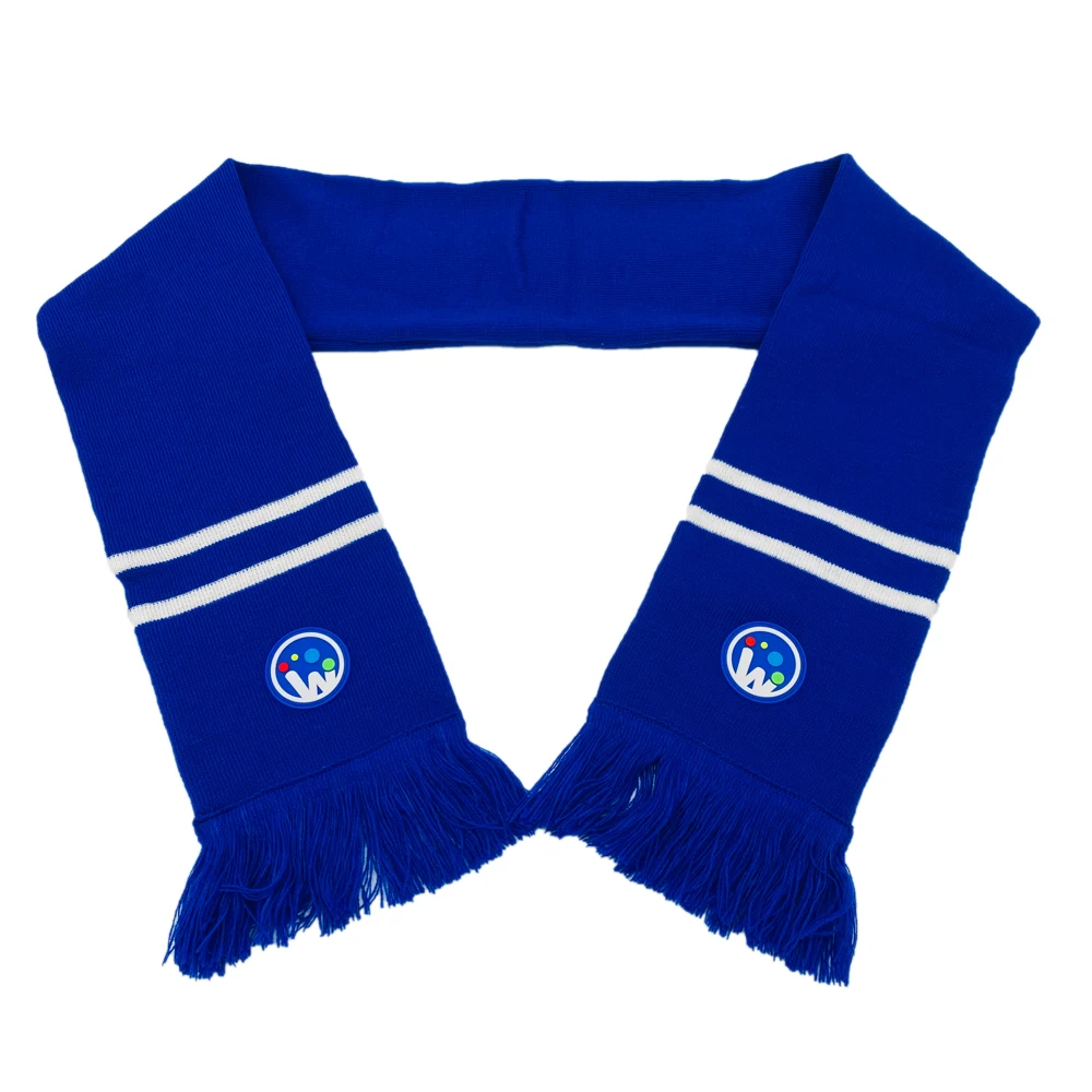 Promotional custom logo football event fans cheers acrylic scarf