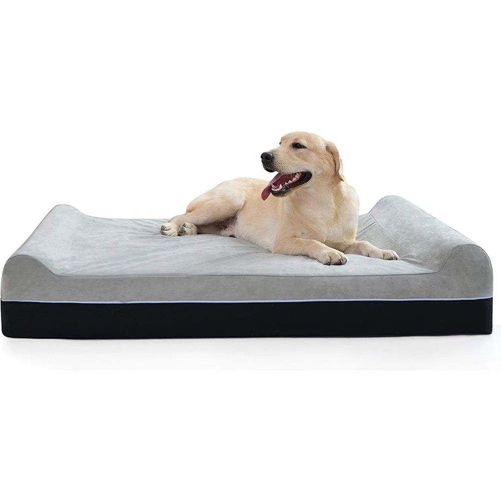 wholesale large luxury dog cooling bed waterproof memory foam orthopedic dog bed