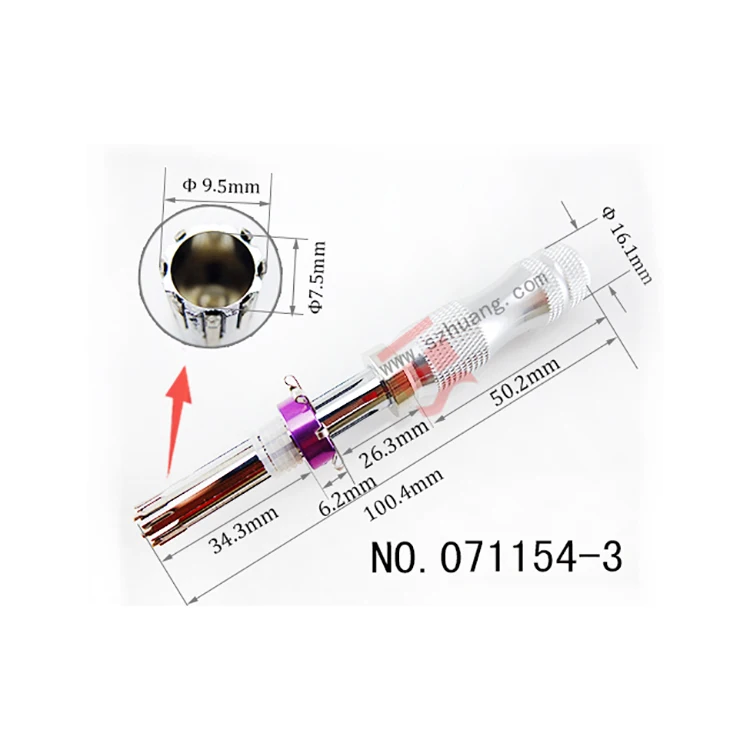 High Quality Genuine 3 Pcs 7 Pin Lock Picking Kit Imported Stainless Steel For Tubular Lock Pick