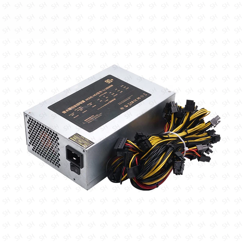 ATX Computer Desktop Pc Power Supply 3000w psu with 6000rpm cooling fan for graphics cards