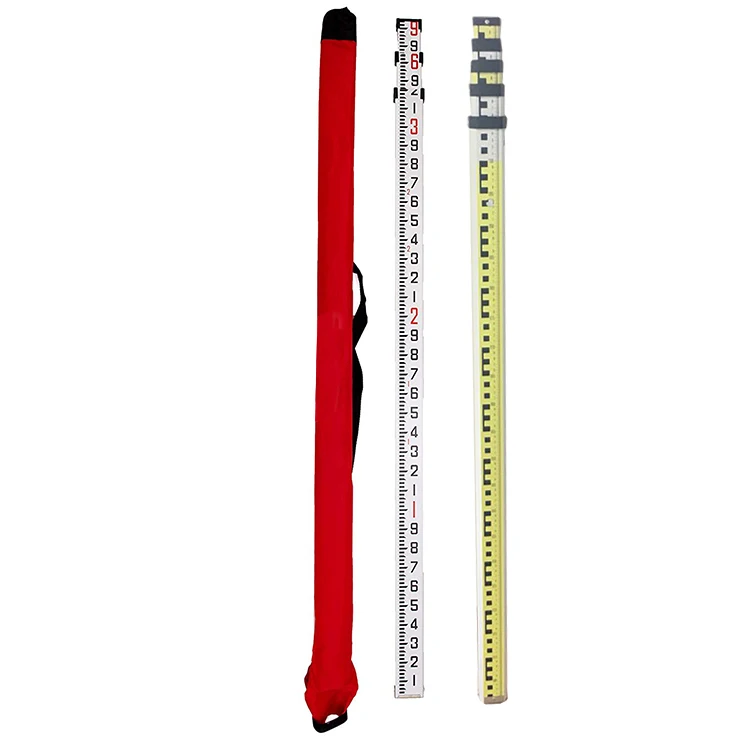 Telescopic Aluminum Survey Leveling Staff 5M