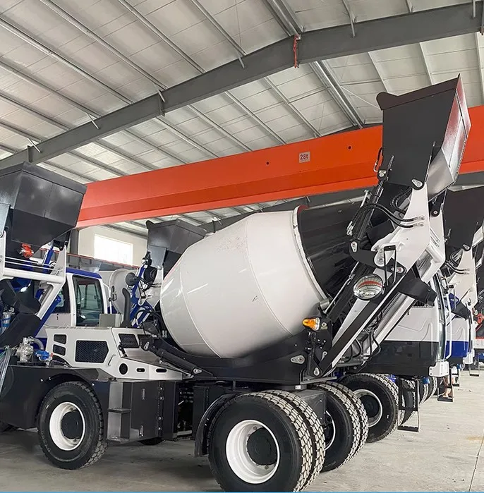 3m3 concrete transport truck small concrete mixer truck Wuzheng three-wheel cement mixing tank