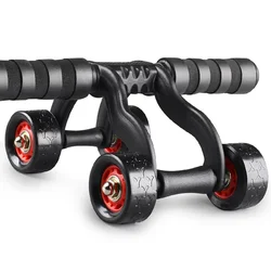 Body Building Core Training Abdominal 4 Wheels Roller Ab Workouts Machine