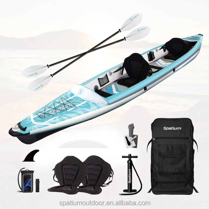 Spatium inflatable canoe kayak 1-3 person full drop stitch inflatable kayak with factory price for sale