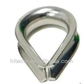 U.S TYPE AISI 304, 316 stainless steel wire rope rigging extra heavy duty thimble