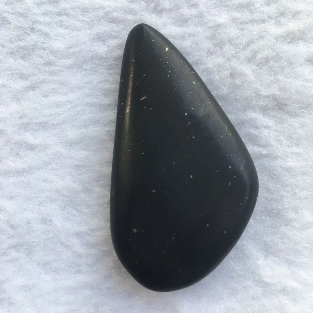 Polished  Free Form Russian Shungite Gemstones  For Jewelry Pendants