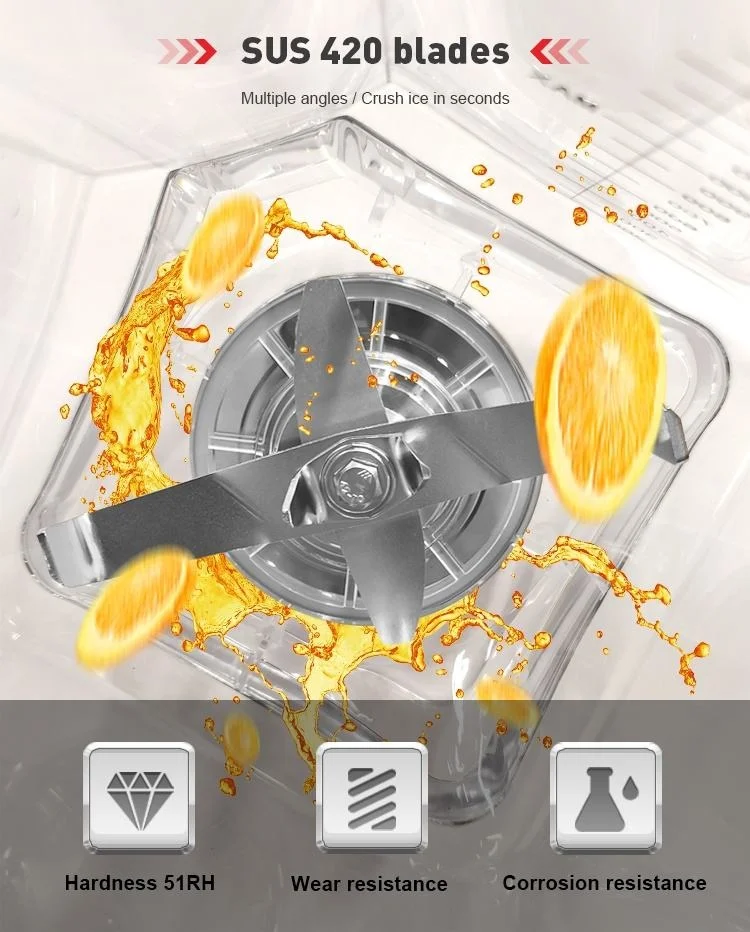 Professional Fruit Smoothie Juicer Machine Kitchen Food Processor Ice Mixer and Heavy Duty Power Commercial Electric Blender