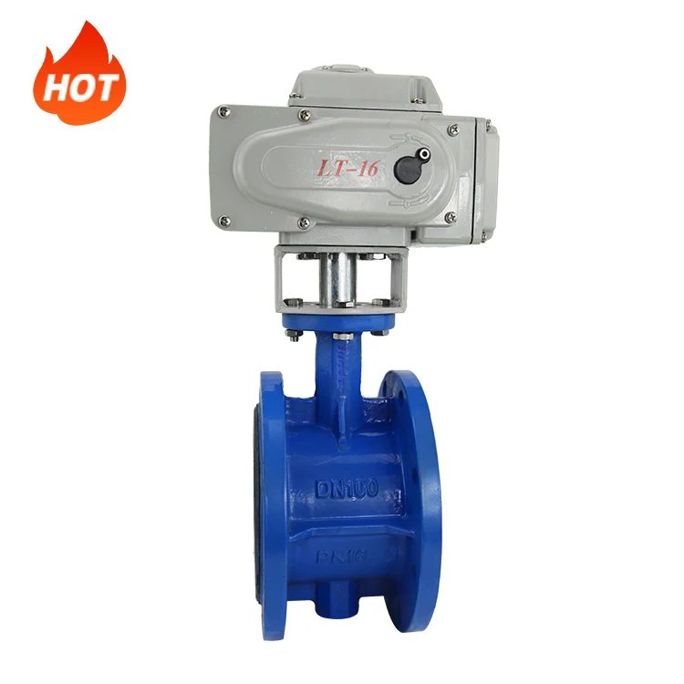 Bundor 3 inch 4 inch 6 inch 8 inch electric actuator flange butterfly valve for water