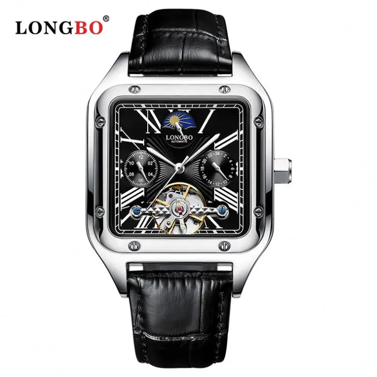 LONGBO 83259 private label watch classic waterproof manufacturer mechanical watches tourbillon watch for men