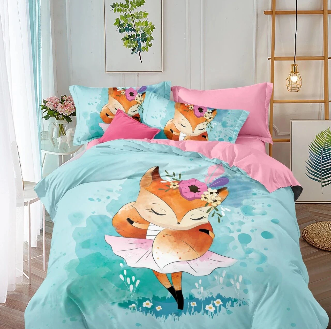 Home Textile 3D Digital Cartoon Printed Twin 3pcs Duvet Cover Set Bed Linen Set  Kids Cotton/polyester Bedding Set Collection