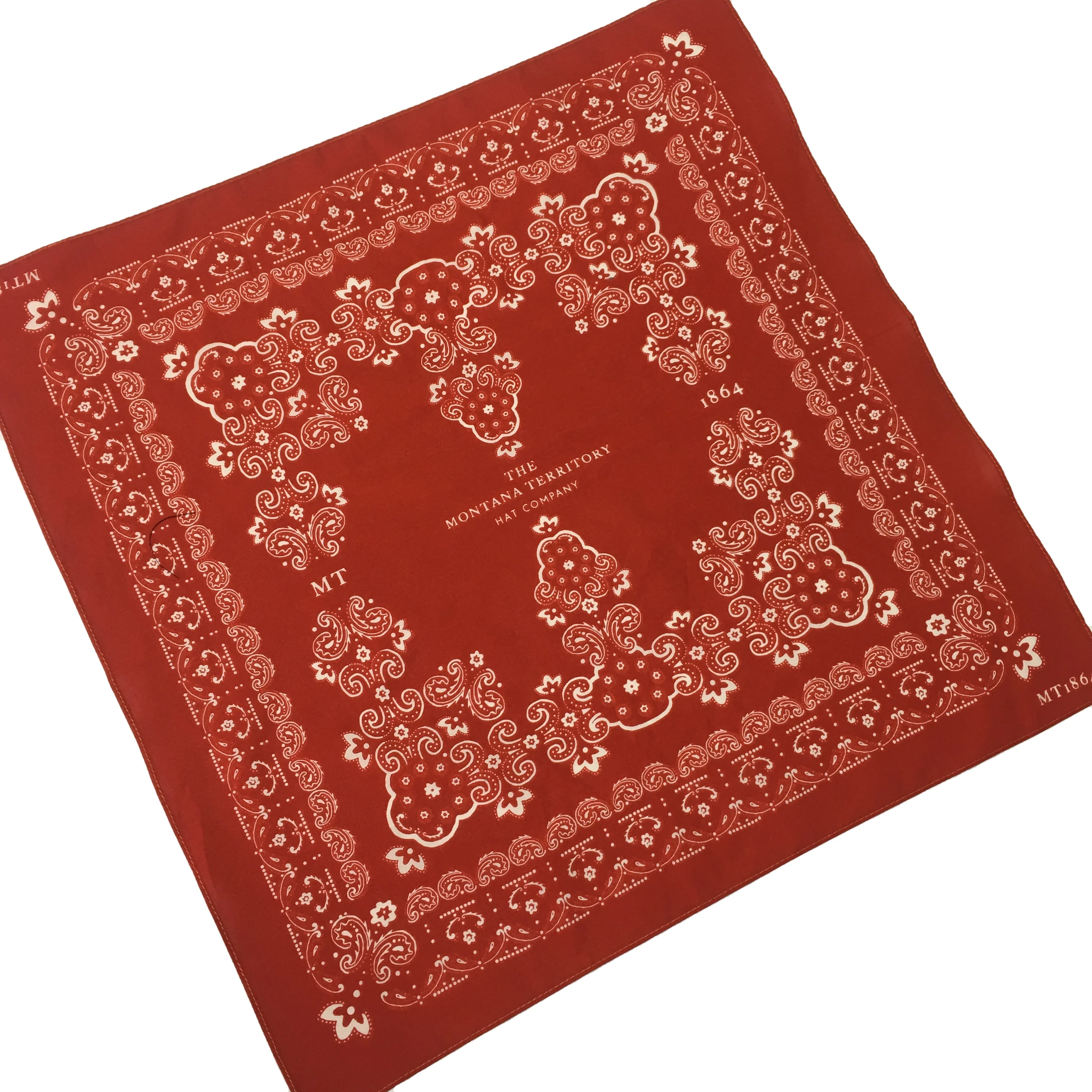 Wholesale custom printing polyester cotton bandana 22x22inch soft touching square bandanas