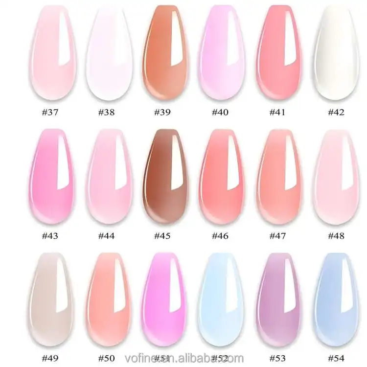 [VO GEL] professional 270 color poly gel nail set strong poly nail extension kit poly glitter gel for nails OEM wholesales