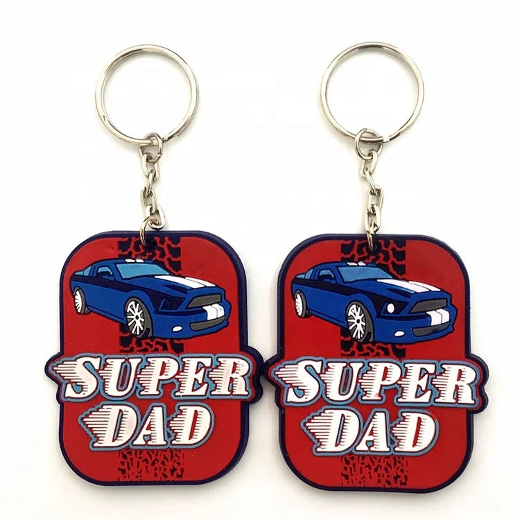 Factory price good quality custom your logo rubber keychain