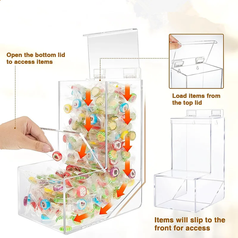 Custom acrylic supermarket cereal/rice/candy dispenser