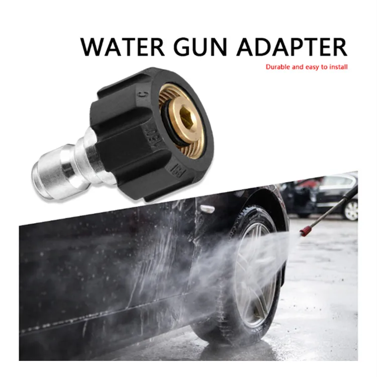 1/4 3/8 inch Quick Disconnect Male to M22 14 15 Female Adapter for Pressure Washer Snow Foam Lance Automobile Accessories