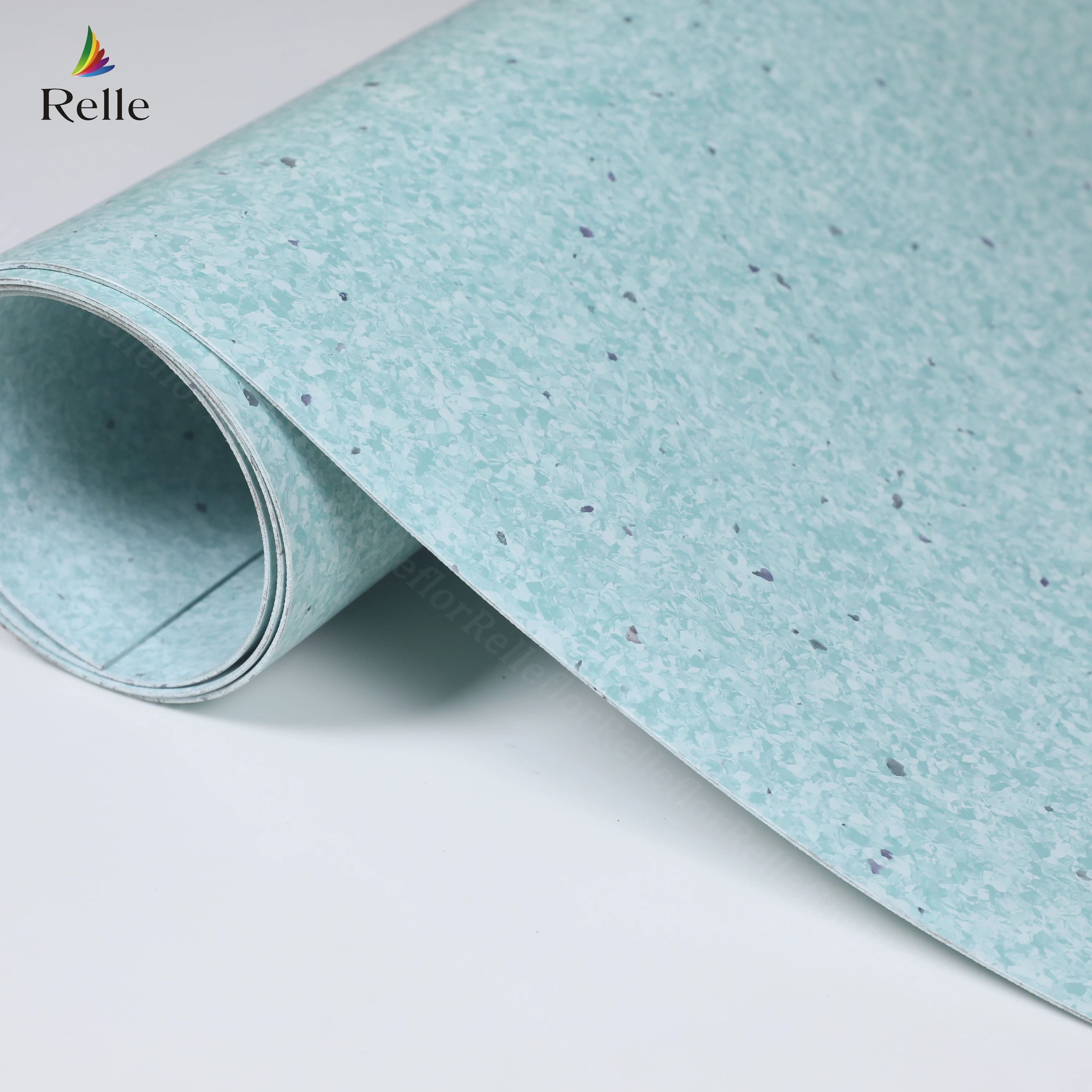 Relle Floor Roll Sheet Plastic Linoleum Vinyl in Guangzhou Hospital Grade Pvc PUR Coating Indoor Anti Bacteria Modern