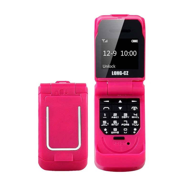 HOT J9 Mini Smallest Flip Mobile Phone Dialer Handsfree Earphone Fm Radio Sos For Girl Mobile Phone