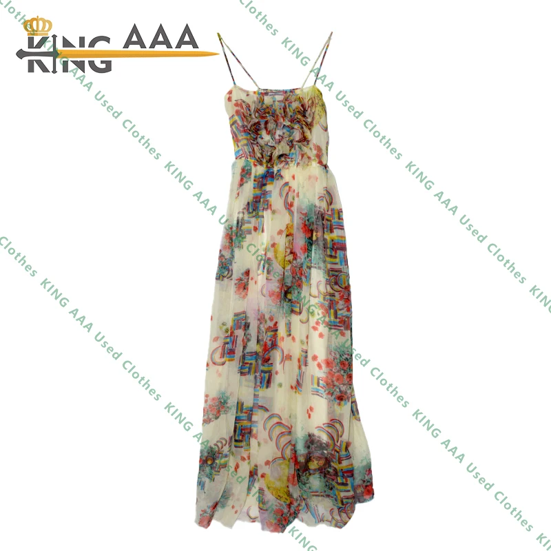 Pakaian Wholesale wanita abaya Used Clothes Bulk Used Ladies Silk Dress Women