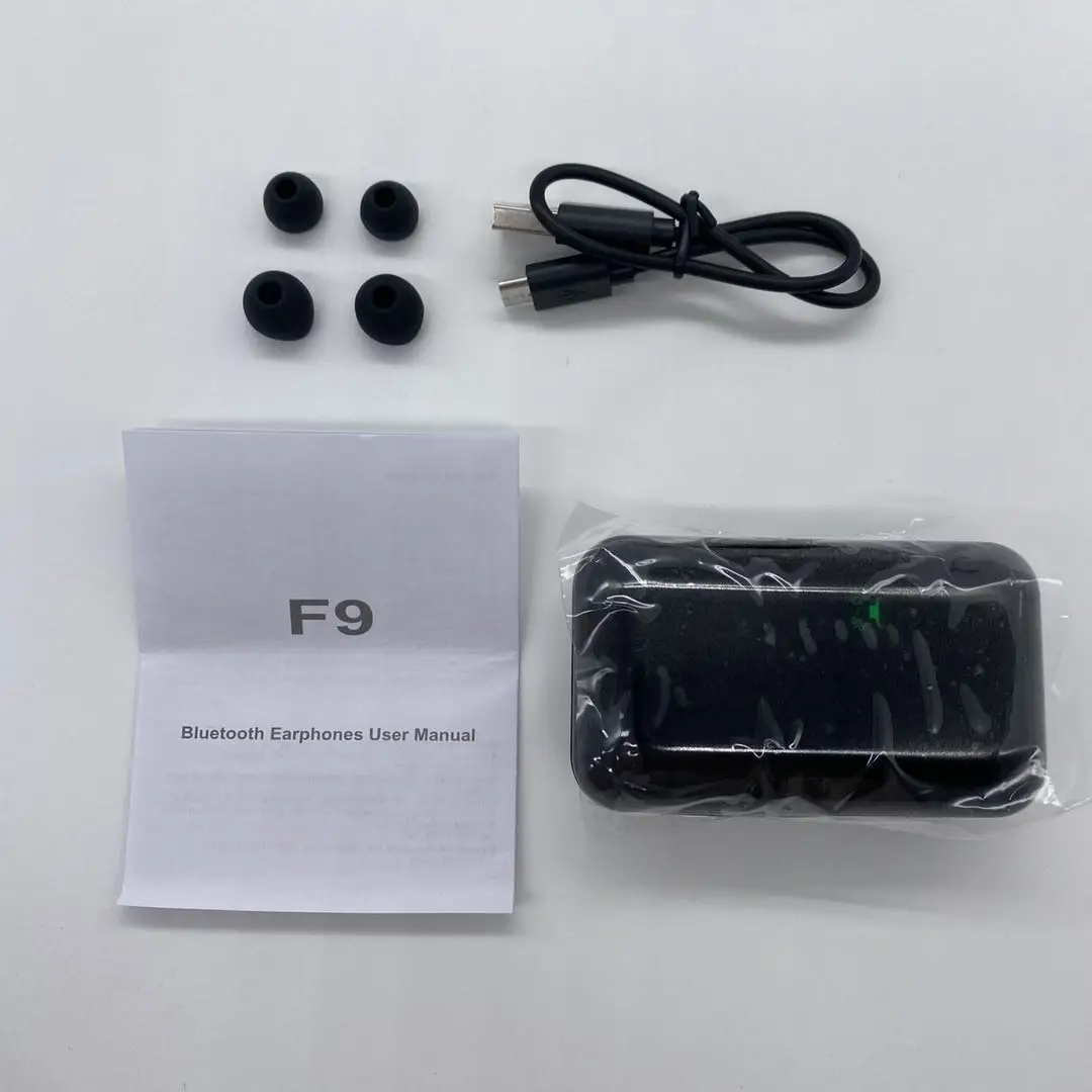 LOW MOQ Custom Logo F9 TWS Earbuds BT 5.0 Earphone Power Bank Headset Wireless Headphone Auriculares Audifonos F9